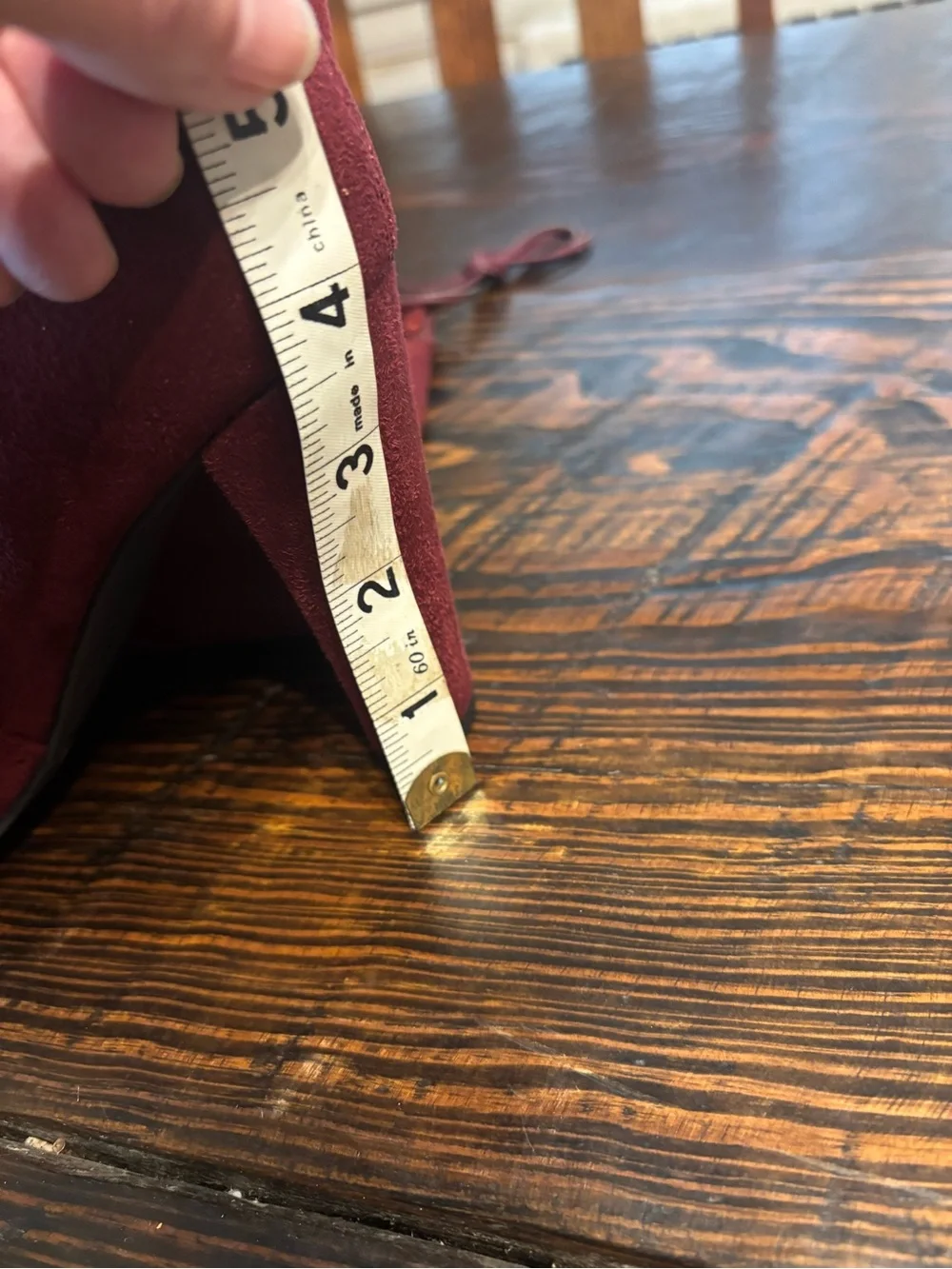 Charlotte Russe Burgundy Over-the-Knee Suede High Heel Boots